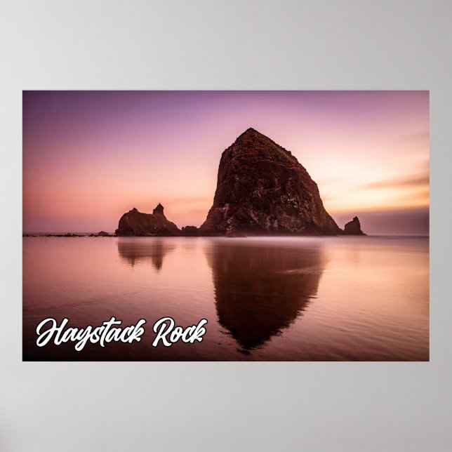 Haystack Rock, Coast Of Oregon, USA Poster (Front)