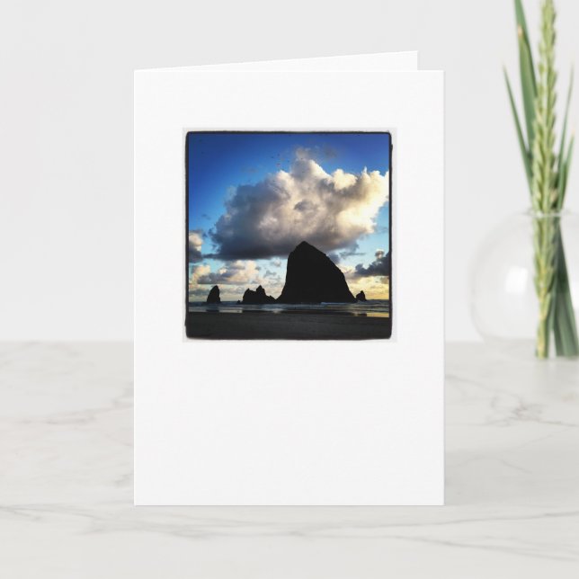 Haystack Rock Greeting Card (Front)