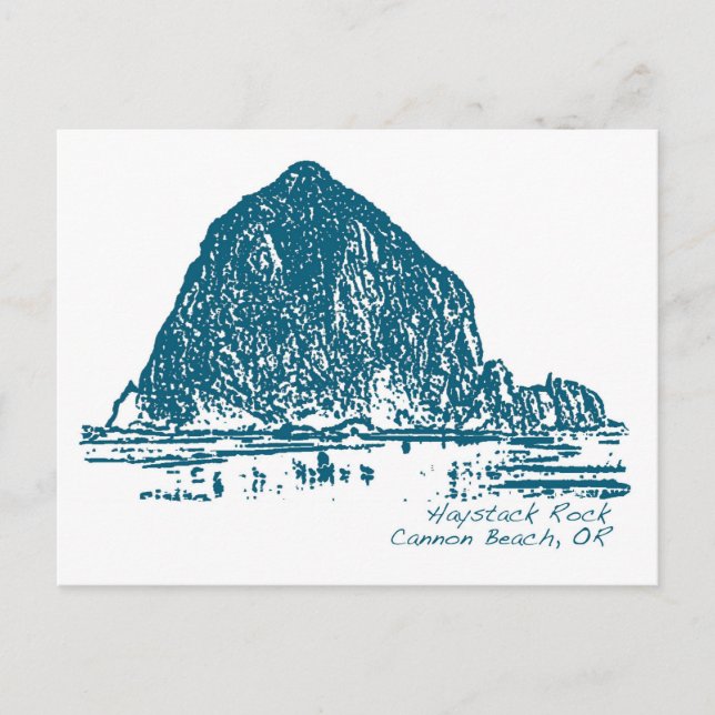 Haystack Rock Illustration Postcard (Front)
