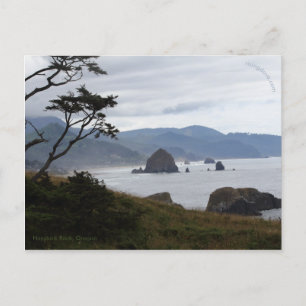 Haystack Rock, Oregon Announcement Postcard
