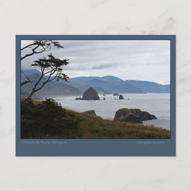 Haystack Rock, Oregon Announcement Postcard (Front)