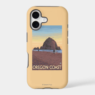 Haystack Rock Vintage Travel Poster