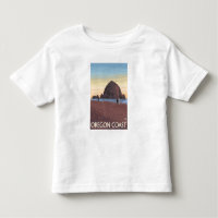 Haystack Rock Vintage Travel Poster