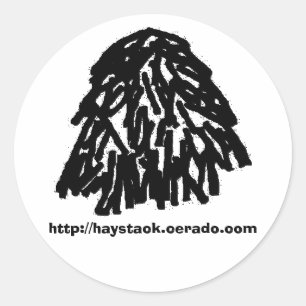 haystack sticker, large classic round sticker
