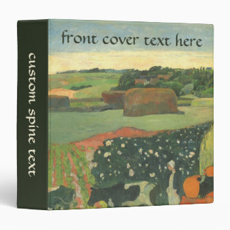 Haystacks in Brittany by Paul Gauguin, Vintage Art Binder