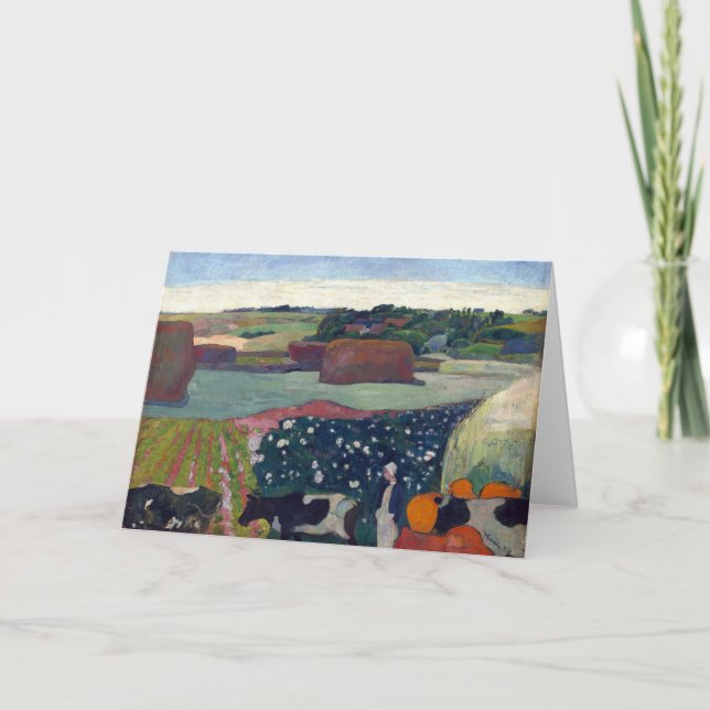 Haystacks in Brittany | Paul Gauguin Card (Front)