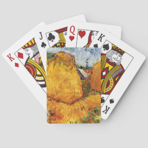 Haystacks in Provence by Van Gogh. Playing Cards