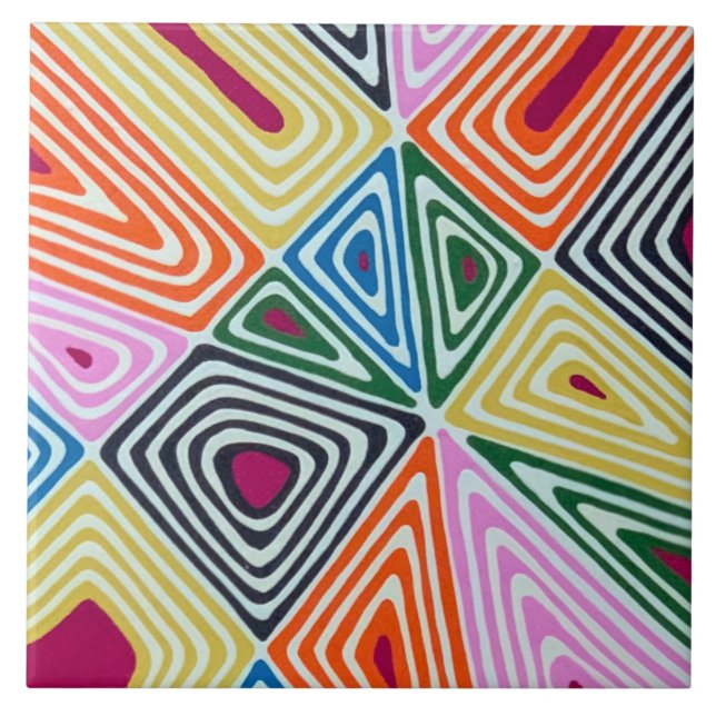 Haywire in Cranberry 6 x 6 Carreaux céramiques (Devant)