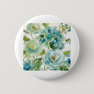 HAZ06 Cool Watercolor Floral.tif 2 Inch Round Button