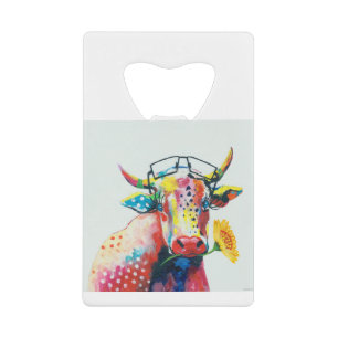 HAZ27 Cow.tif Credit Card Bottle Opener