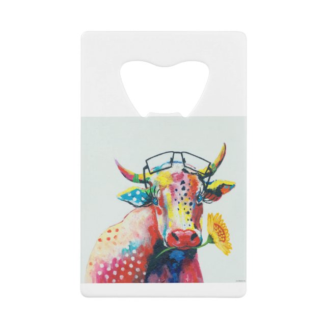 HAZ27 Cow.tif Credit Card Bottle Opener (Front)