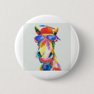 HAZ29 Horse.tif 2 Inch Round Button
