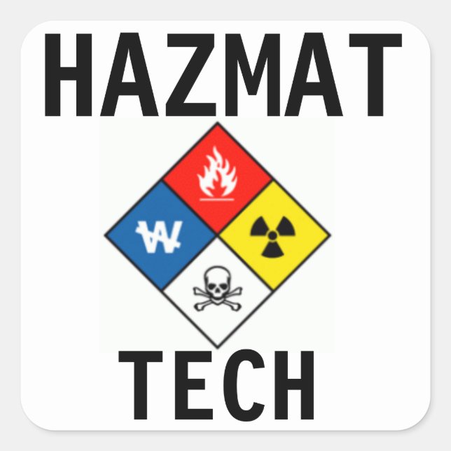Haz Mat Tech stickers (Front)