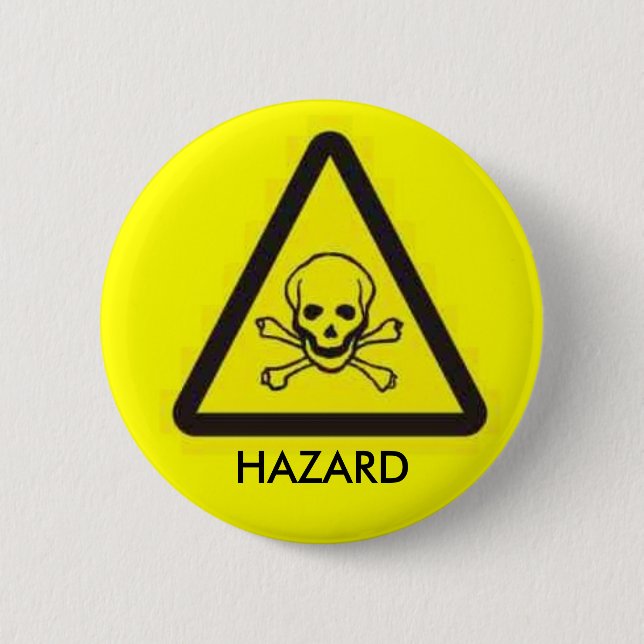 HAZARD 2 INCH ROUND BUTTON (Front)
