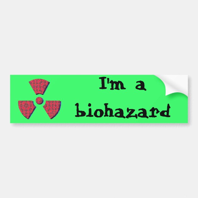 hazard bumper sticker (Front)
