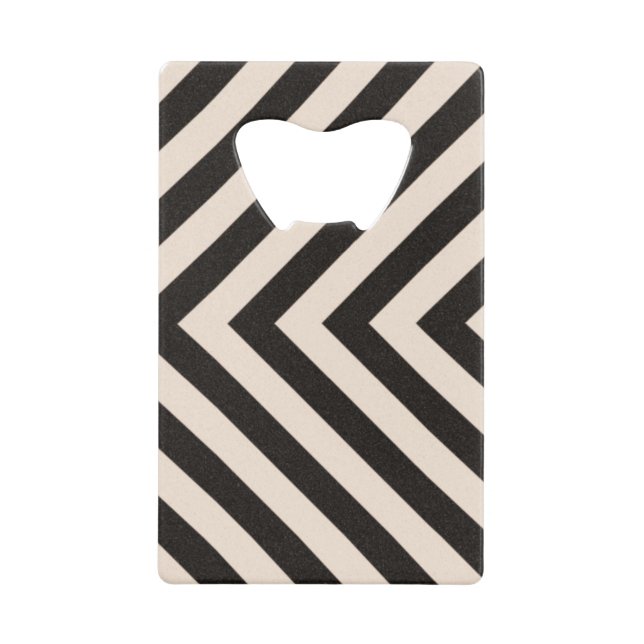 Hazard Stripes Credit Card Bottle Opener (Front)