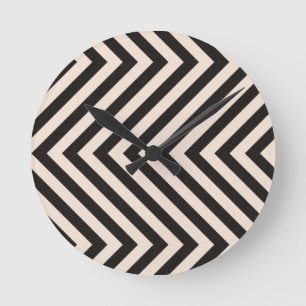 Hazard Stripes Round Clock
