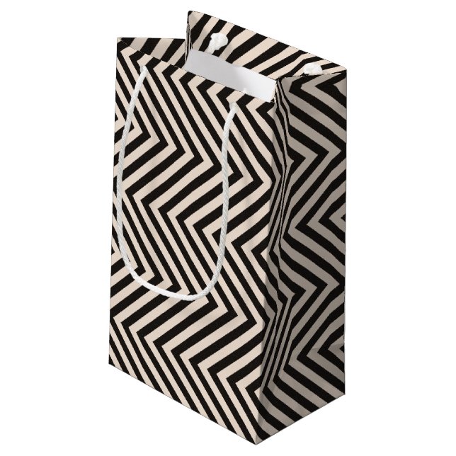 Hazard Stripes Small Gift Bag (Back Angled)