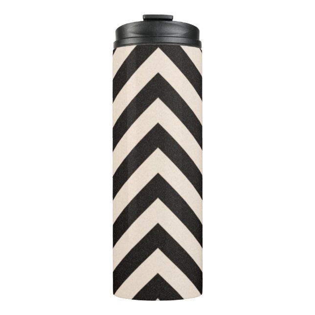 Hazard Stripes Thermal Tumbler (Front)