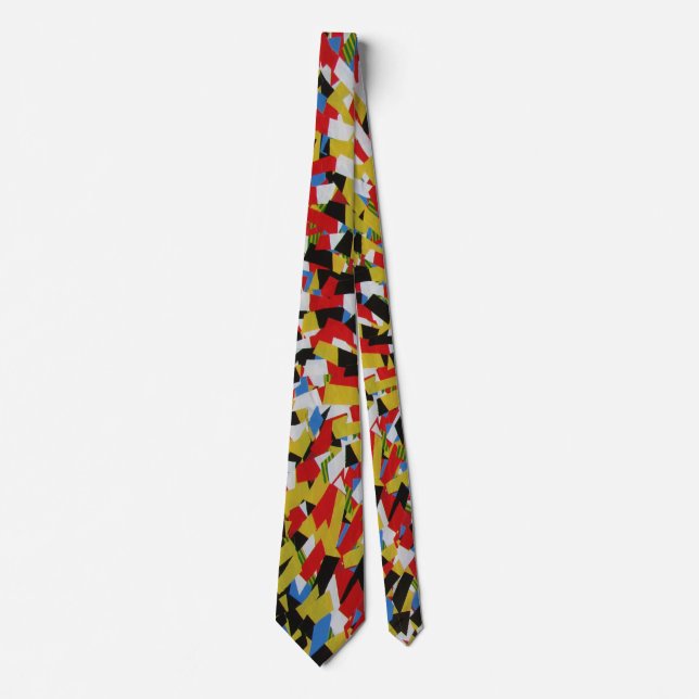 Hazard Warning Danger Everywhere modern abstract Tie (Front)