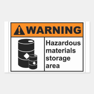Hazardous Materials Storage Area Sticker
