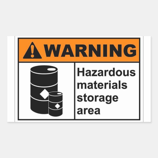 Hazardous Materials Storage Area Sticker (Front)