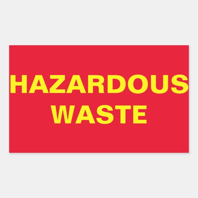 Hazardous Waste Sign Sticker (Front)