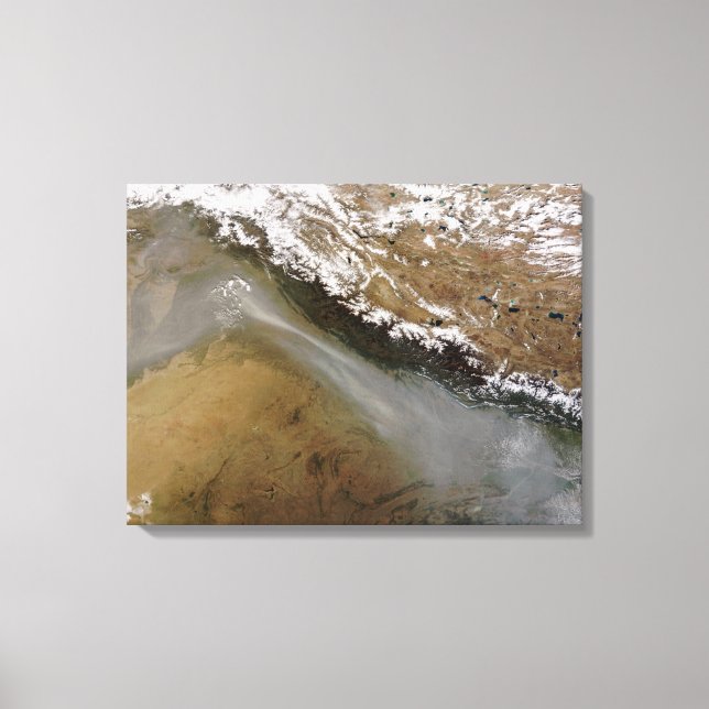 Haze along the Himalaya Mountains Canvas Print (Front)