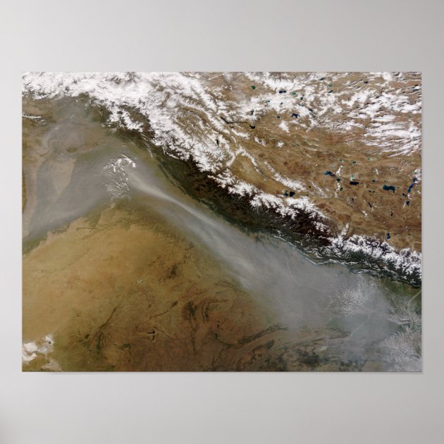 Haze Along The Himalaya Mountains Poster | Zazzle