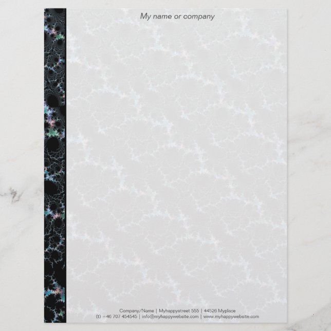 Haze - Mandelbrot Fractal Letterhead (Front)
