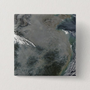 Haze over eastern China 2 Inch Square Button