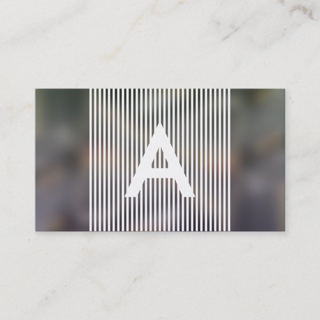 hazed monogram business card (Front)