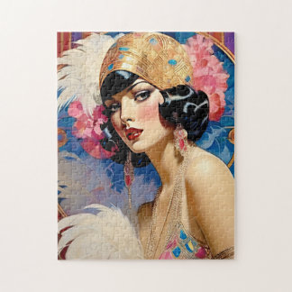 Hazel A Beautiful Art Deco Woman Jigsaw Puzzle