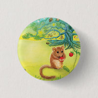 Hazel Dormouse Eating Wild Strawberry  