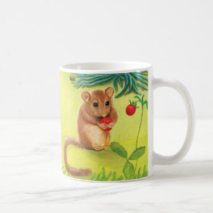 Hazel Dormouse Eating Wild Strawberry Coffee Mug