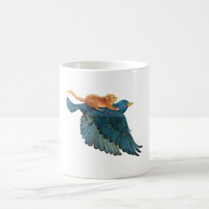 Hazel dormouse & Starling flying Coffee Mug