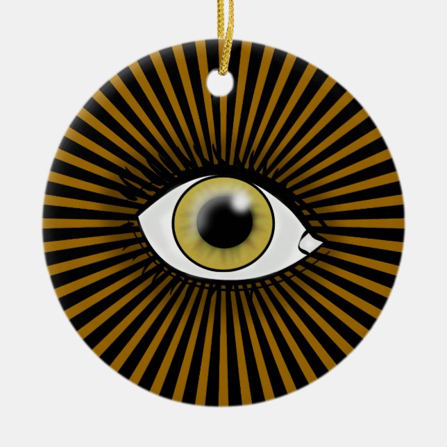 Hazel Eye of Horus Ceramic Ornament (Front)