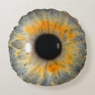 Hazel iris and fundus round pillow