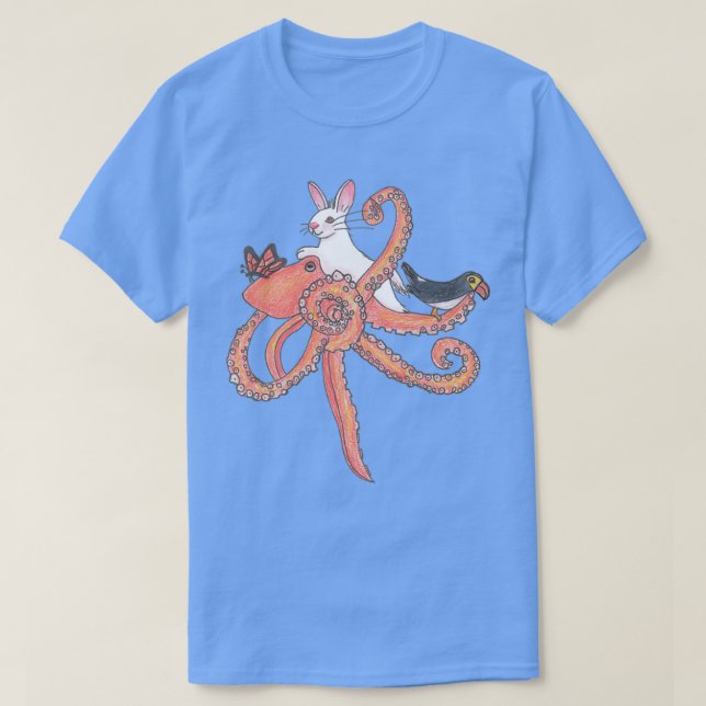 Hazelbun and Octopus T-Shirt (Design Front)