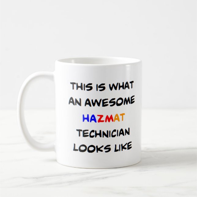 hazmat, technician coffee mug (Left)