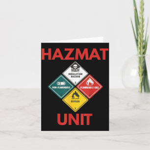 Hazmat Unit Costume Cosplay Halloween Birthday Card