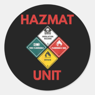 Hazmat Unit Costume Cosplay Halloween Birthday Classic Round Sticker
