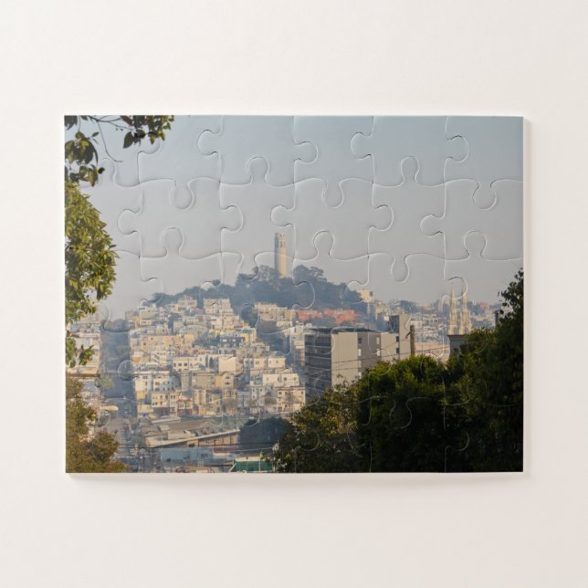 Hazy Coit Tower, San Fancisco, California Jigsaw Puzzle (Horizontal)