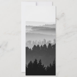 Hazy Forest Hills Black and White Landscape Photo Card