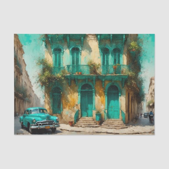 Hazy Havana Warm Vacation Decoupage Paper (Front)