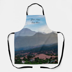 Hazy Pikes Peak Sunset Apron