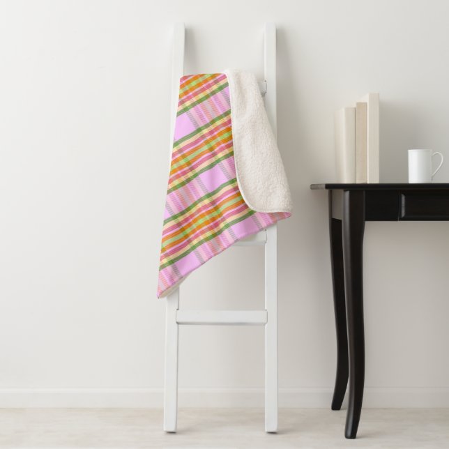 Hazy Plaid HDIC Sherpa Blanket (In Situ)