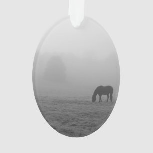 Hazzy Grazing Grayscale Ornament