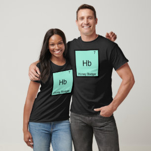 Hb - Honey Badger Funny Element Meme T-Shirt