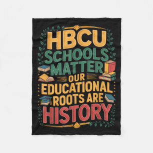 HBCU Black College School African American Student Fleece Blanket
